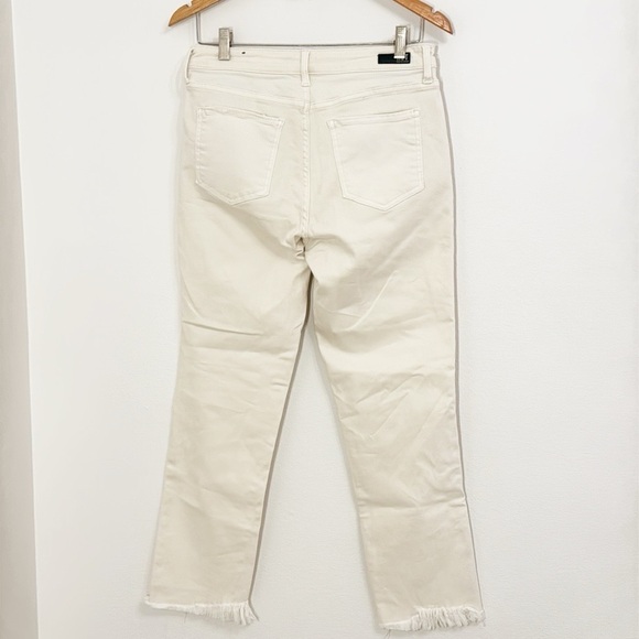 KUT FROM THE KLOTH “Reese” Cream Jeans Fab Ab Ankle Straight Leg Size 8 - Picture 4 of 5